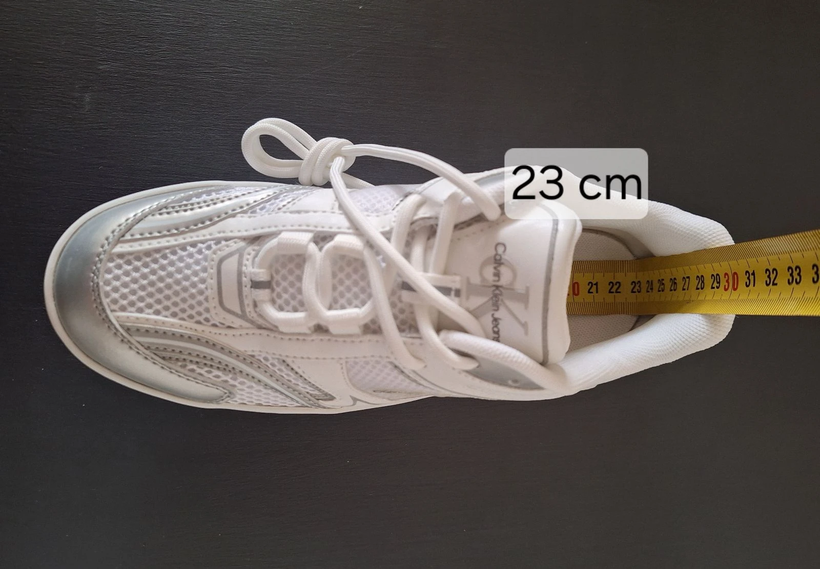 Tênis unissex branco com prata Calvin Klein novo tamanho 36 – photo 9